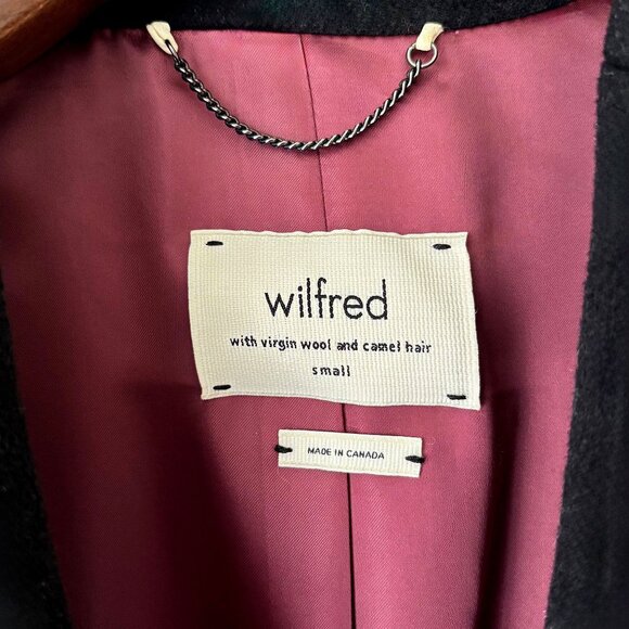 Wilfred Long Black Wool Coat - Picture 10 of 14